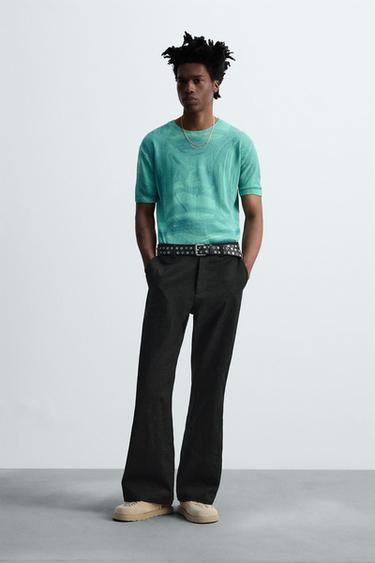 GRAPHIC PRINT KNIT T-SHIRT © OTIS KWAME KYE QUAICOE - Blue by Zara