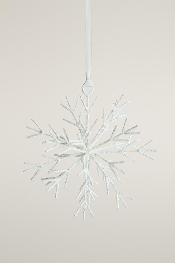 WEIHNACHTSBAUM-SCHMUCK SCHNEEFILOCKE - Weiß von Zara - Bild 0