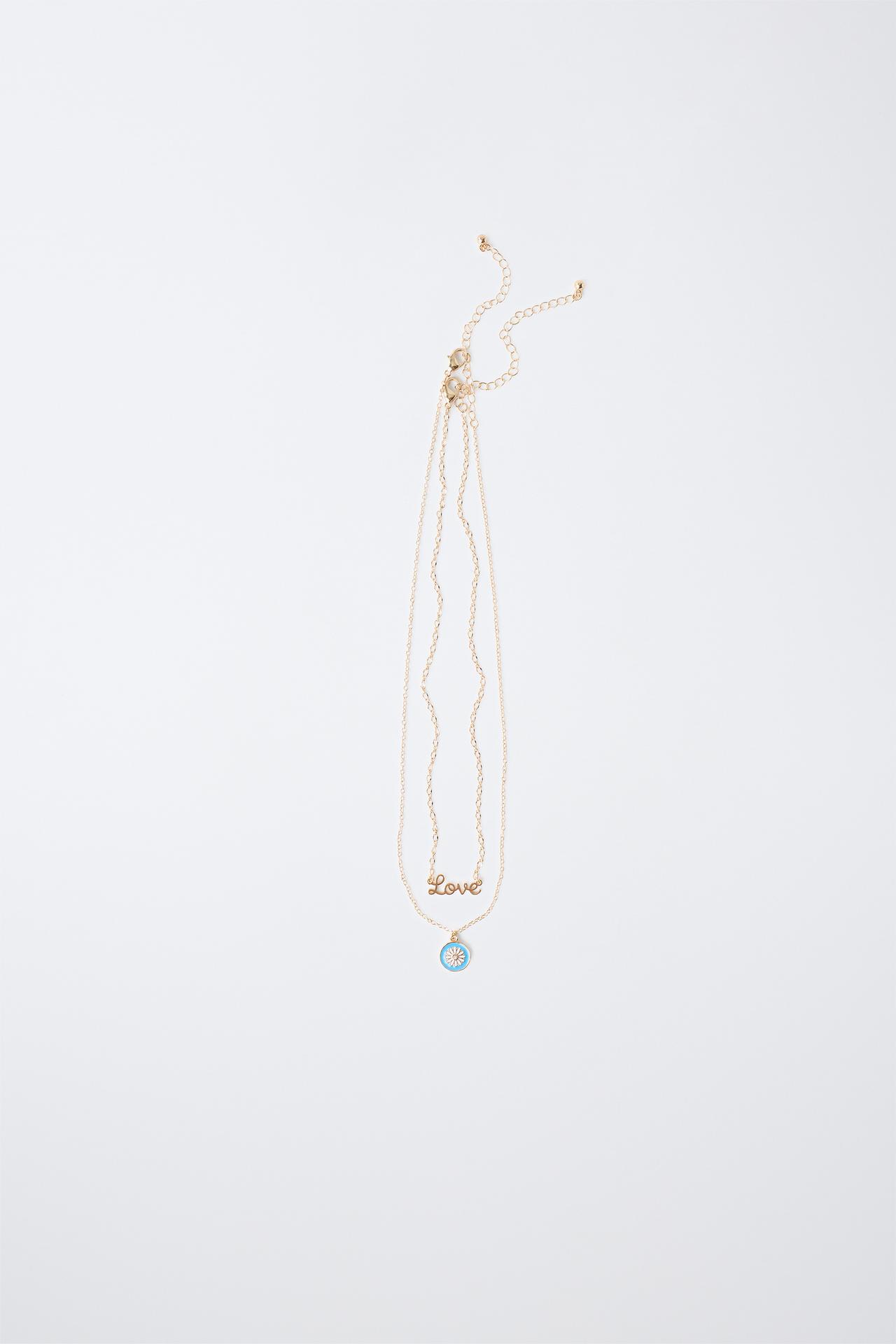 LOVE AND TAG NECKLACE 2-PACK — Golden