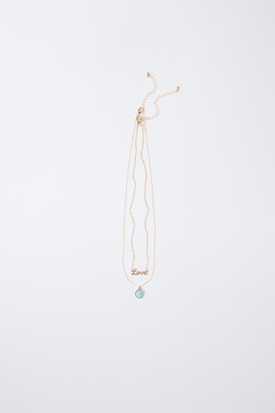 SET AUS ZWEI KETTEN LOVE UND PLÄTTCHEN - Goldfarben von Zara - Bild 0