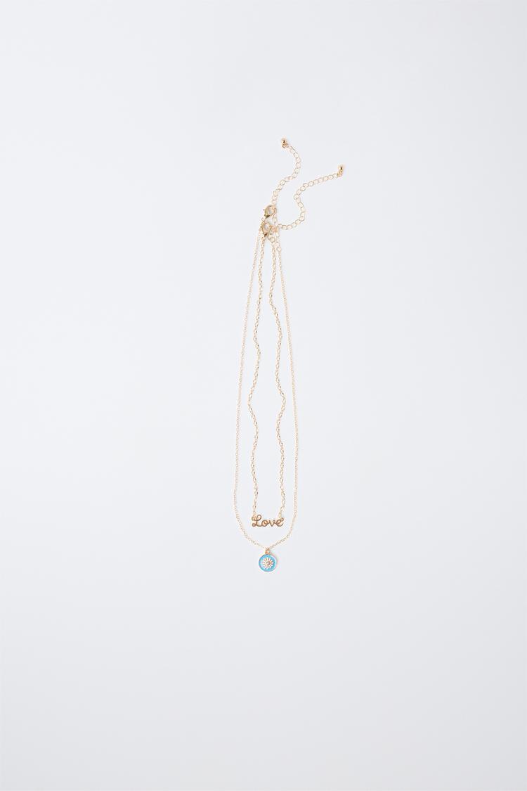 PACK DOS COLLARES LOVE Y PLAQUITA