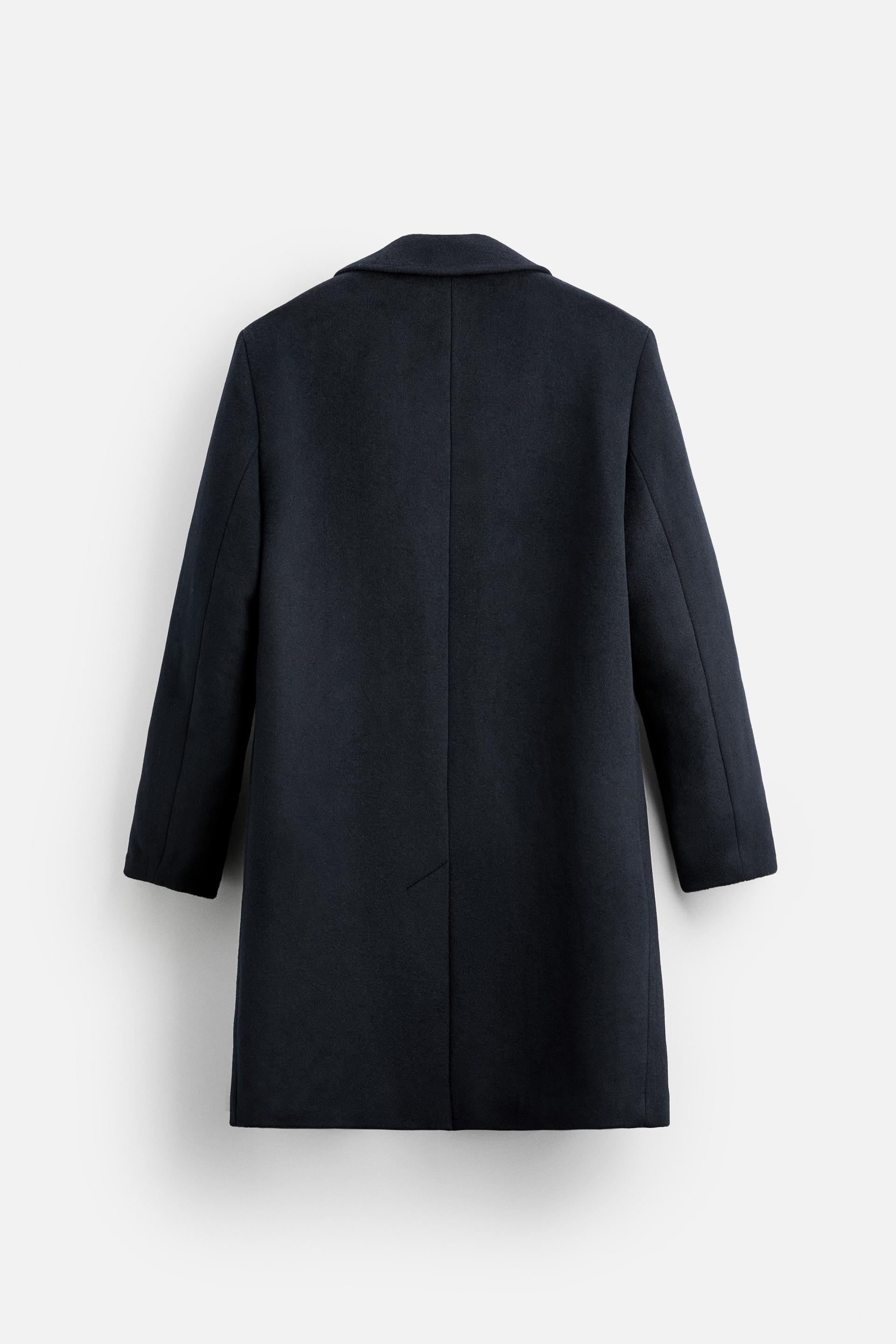 WOOL BLEND COAT - Navy blue | ZARA Singapore