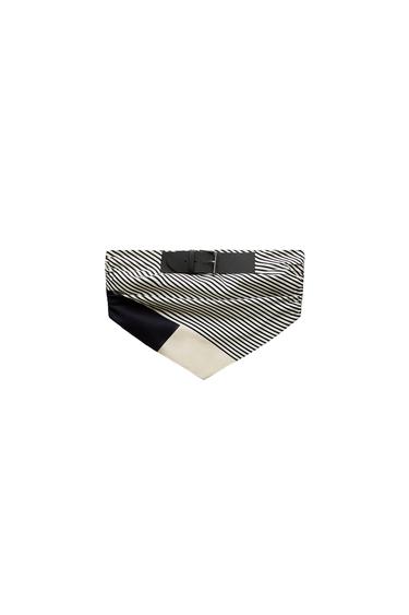 STRIPED POPLIN TOP WITH BELT