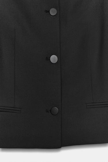 GILET BOUTONS ZW COLLECTION - Noir de Zara - Image 5