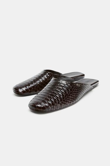 LIMITED EDITION LEATHER MULES - Chocolate Brown by Zara - Image 4