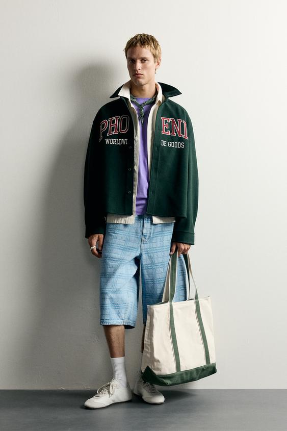 WASHED PRINT DENIM JORTS - Light blue by Zara - Image 0