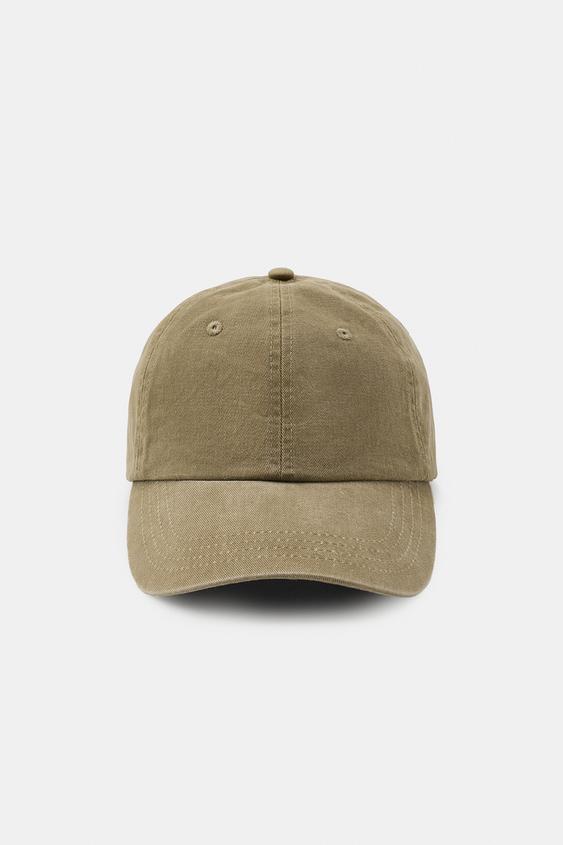 სადა ტვილის კეპი - Zara-ს Light khaki - სურათი 0