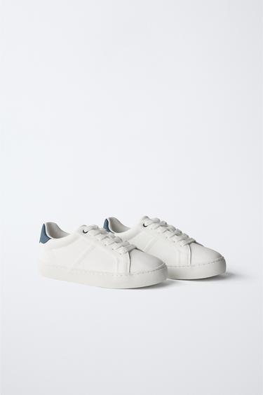 LACE-UP PLIMSOLLS - White by Zara - Image 1