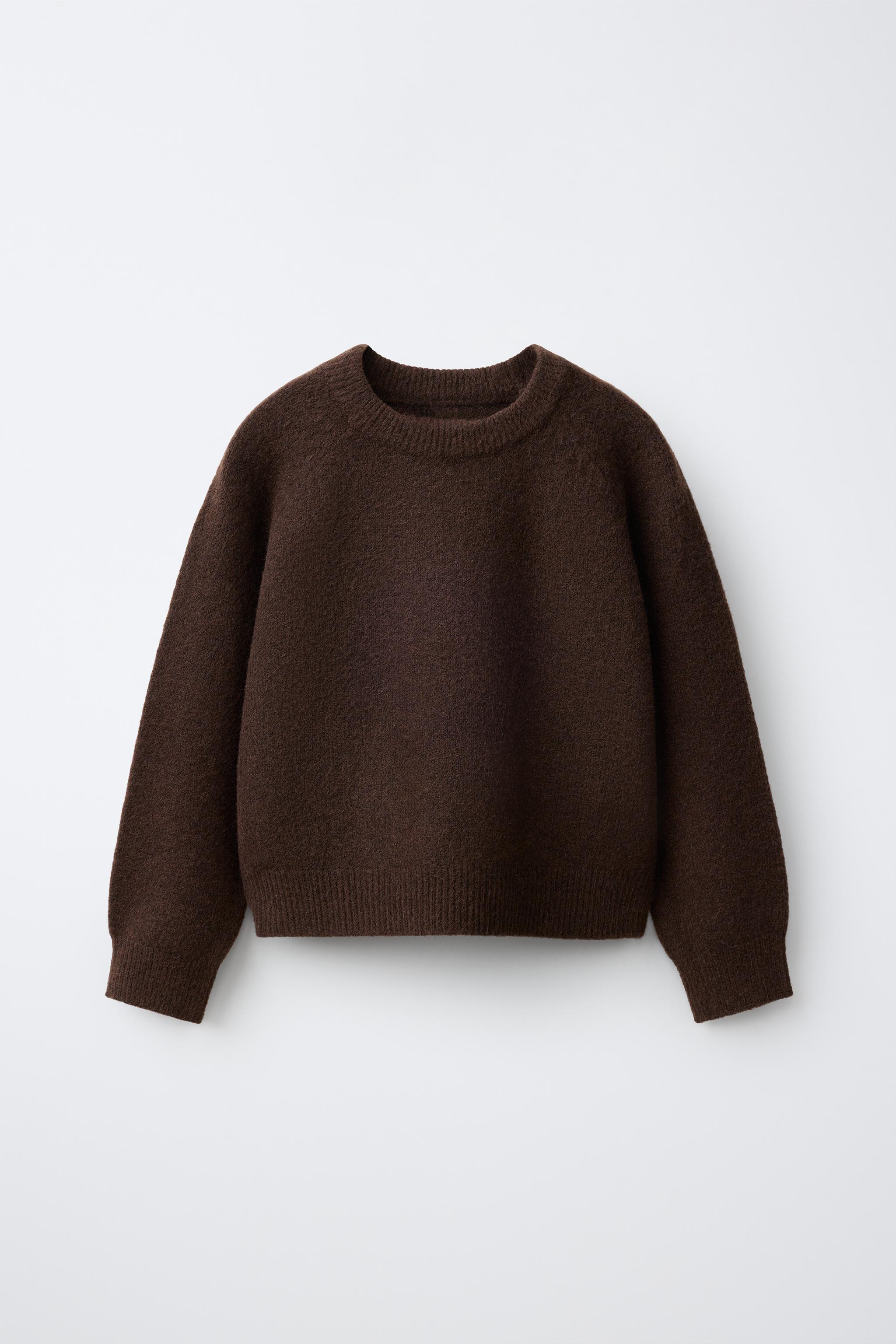 BASIC KNIT JUMPER — Brown