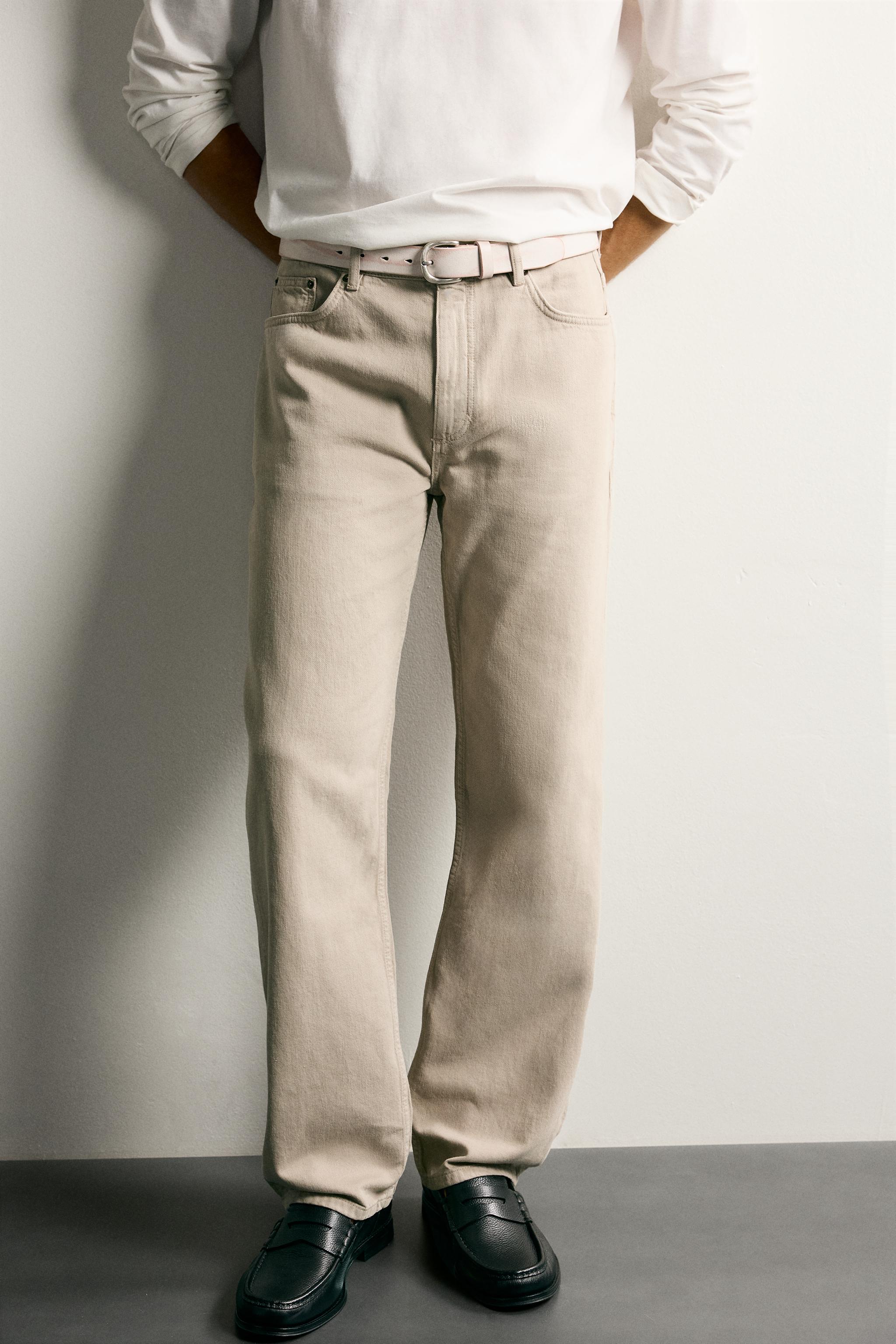 Мужские джинсы Zara LIGHTWEIGHT COTTON-HEMP JEANS — фото 5