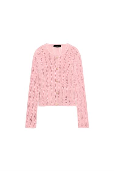 POINTELLE-STRICKJACKE - Rosa von Zara