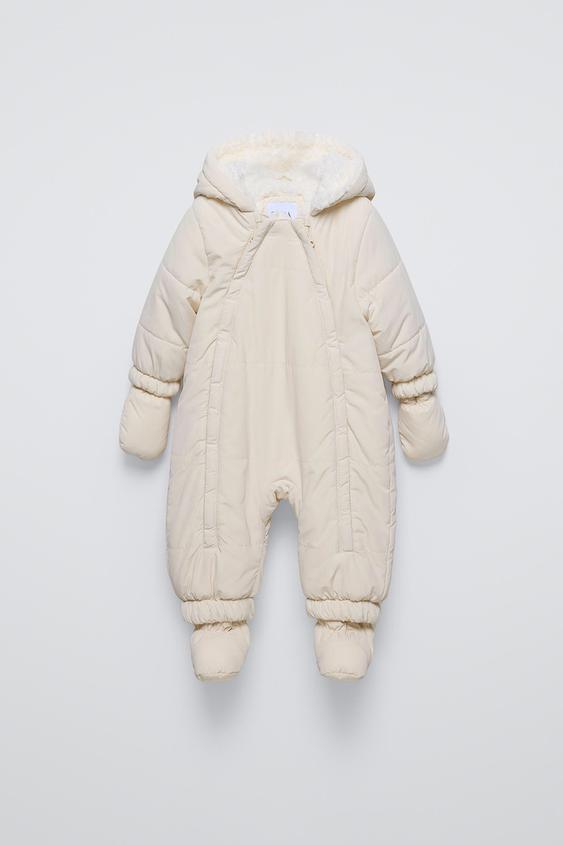 NYLON FLEECE BODYSUIT Beige ZARA United States