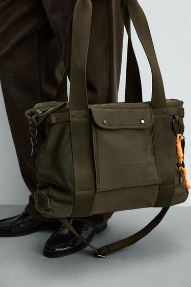 SAC SHOPPER EN NYLON - Vert kaki de Zara - Image 2