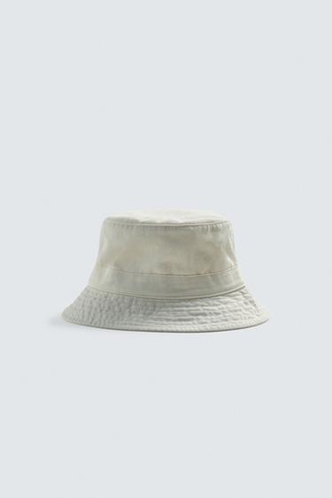 قبعة BUCKET مغسولة - خَام الخاص بـ Zara