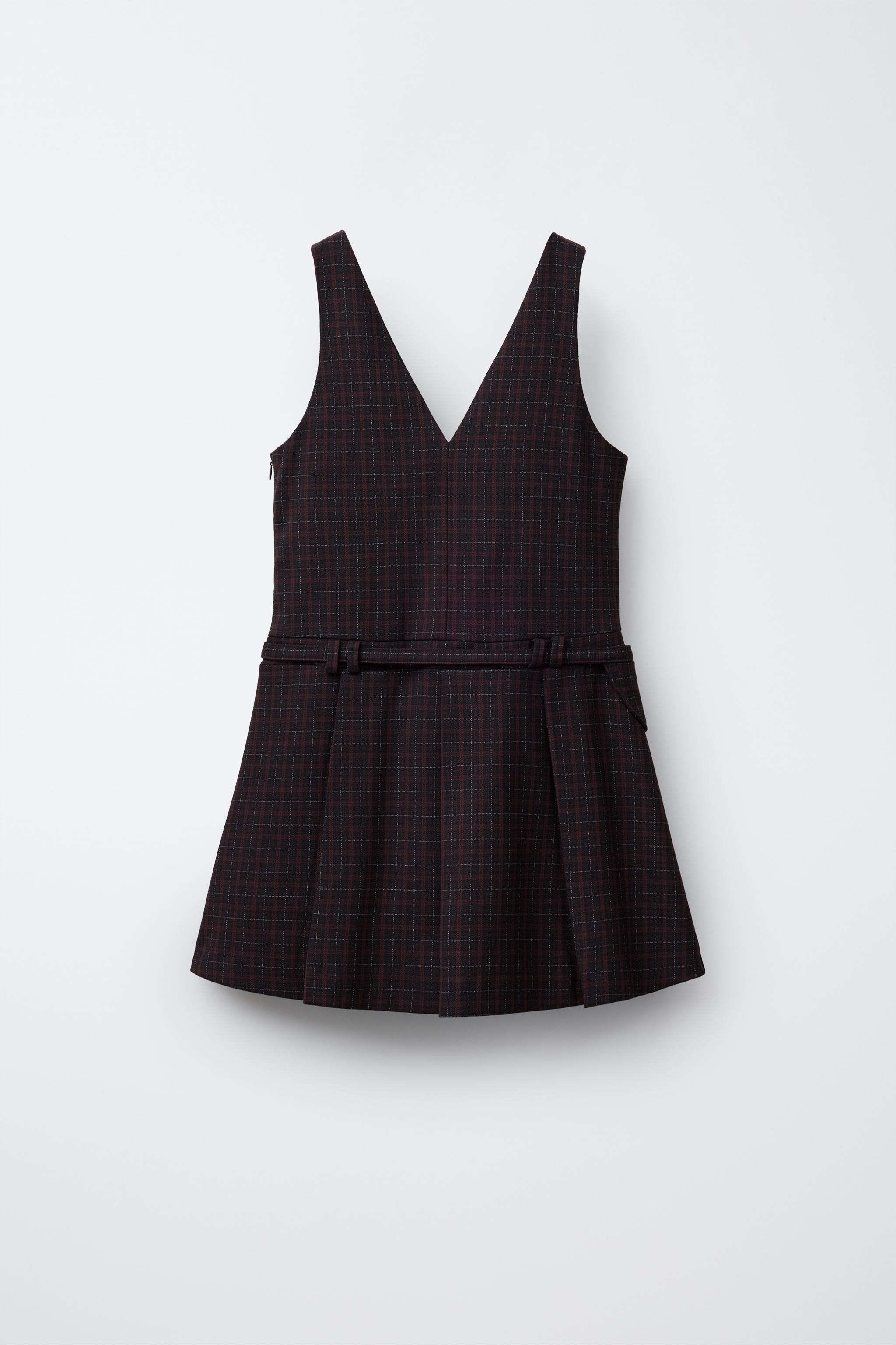 Picone×Laxebirdie FeliciaDress PLAID PINAFORE DRESS - Black | ZARA United States