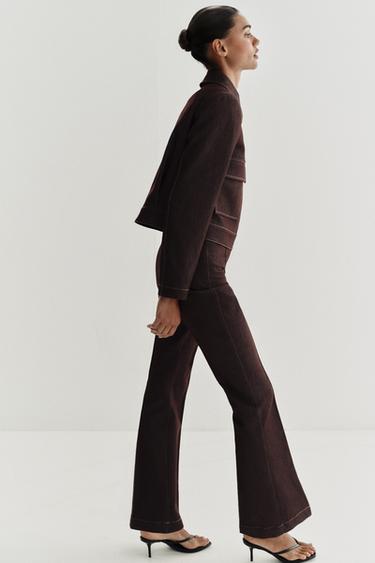 VESTE COURTE À POCHES À RABAT - Marron de Zara - Image 3