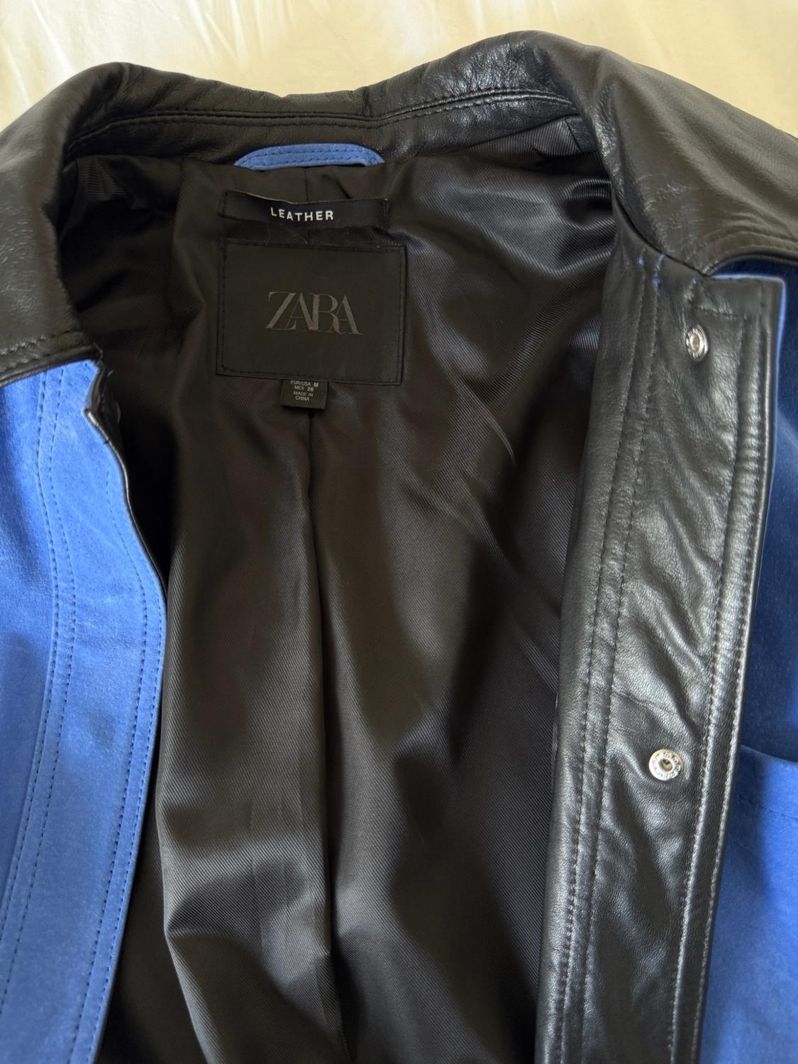 CHAQUETA COMBINADA PIEL ANTE OVERSIZE - Image 3