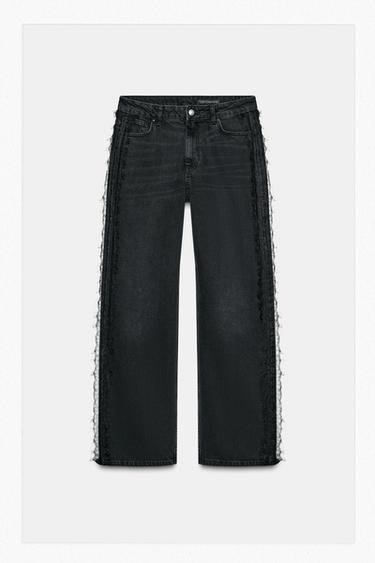 Zara Z1975 REGULAR FIT HIGH WAIST JEANS - Black