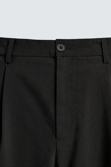 PANTALON COUPE LARGE PLIS - Noir de Zara - Image 7