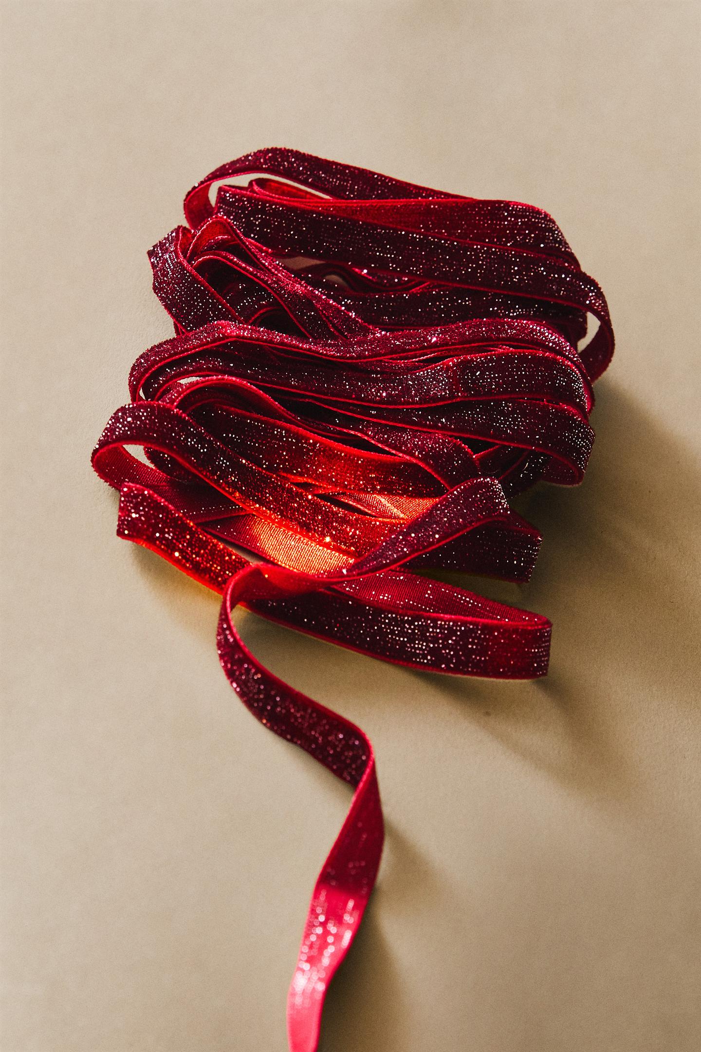 Zara Shiny Christmas Ribbon, цвет: Красный — фото 5