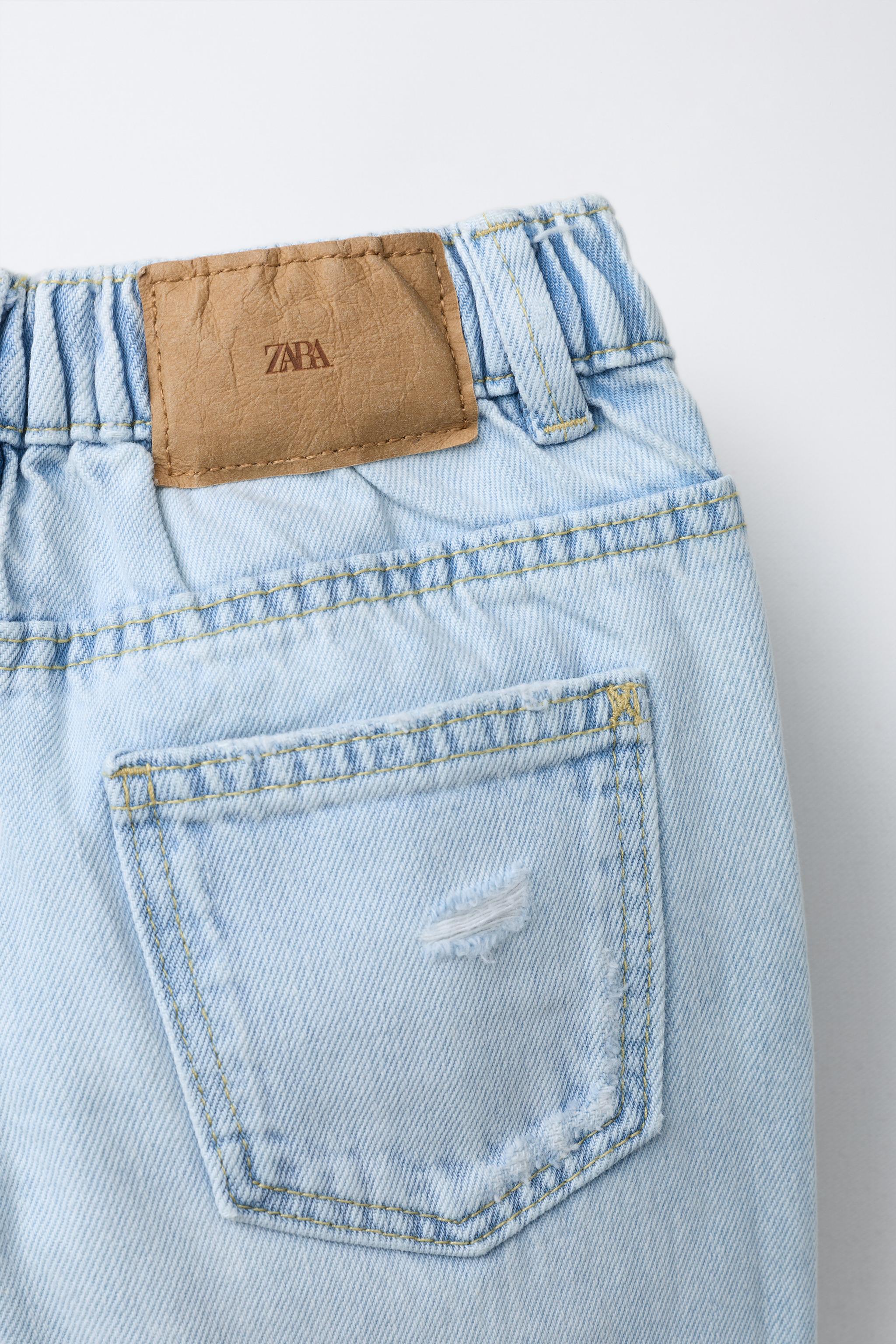 Детские джинсы Zara RIPPED LOW BAGGY JEANS — фото 5