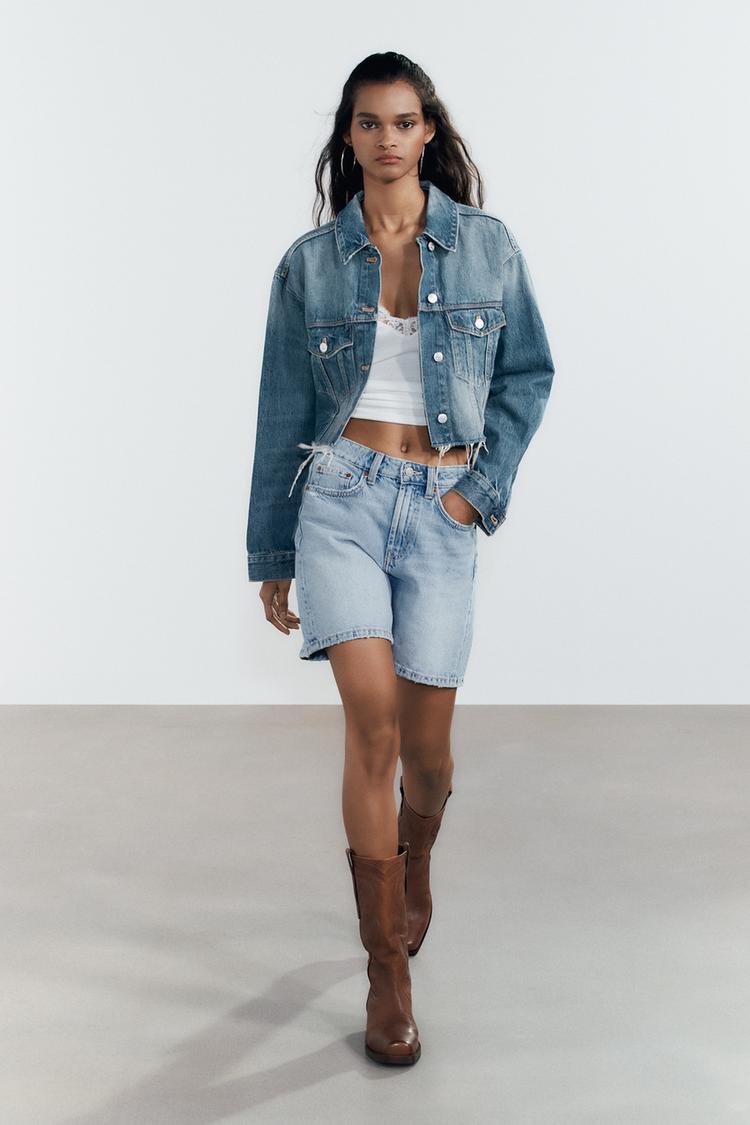 TRF MID-RISE DENIM SHORTS