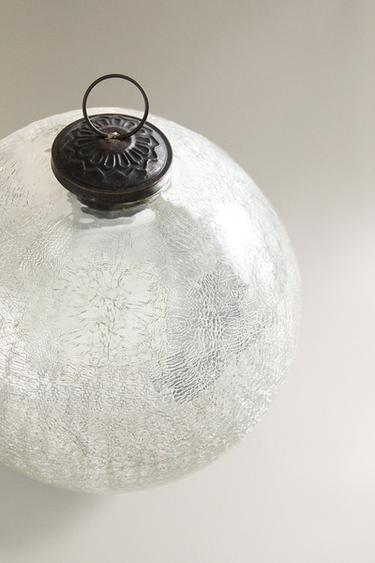 CHRISTMAS BAUBLE DECORATION - Silver by Zara - Image 1