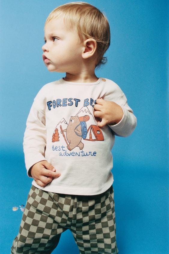 BEAR PRINT T-SHIRT - Light beige by Zara - Image 0