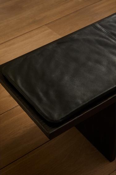 LEATHER BENCH CUSHION - Black by Zara - Image 6