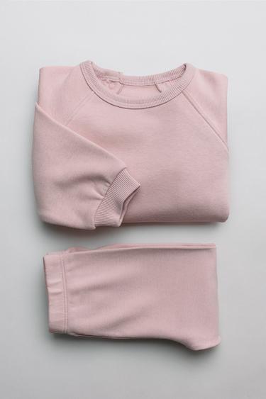 Zara PLAIN SWEATSHIRT AND LEGGING SET - Pink