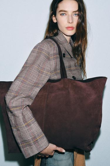 MAXI SHOPPER EM CROUTE - Chocolate da Zara