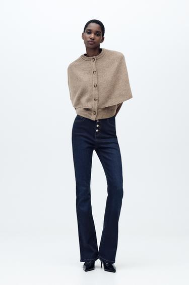 Zara FLARE Z1975 JEANS WITH A HIGH WAIST - Blue - Image 0