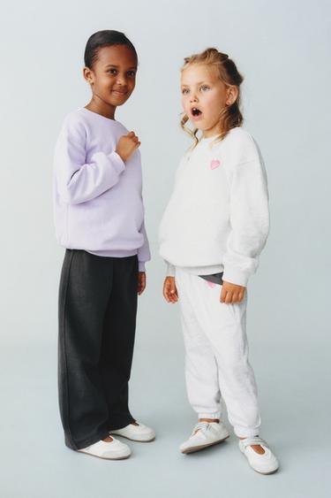 ワイドレッグパンツカーボングレーZaraのワイドレッグパンツ - カーボングレー