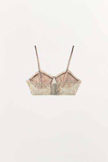 SOUTIEN-GORGE PLIS DENTELLE - Rose de Zara - Image 3