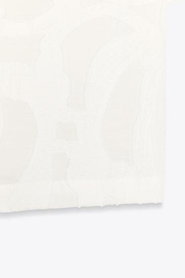 CHEMISE COURTE TEXTURÉE - Blanc de Zara - Image 7
