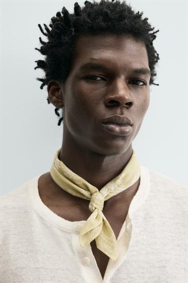 سترة بياقة هينلي 100% قنب - أبيض الخاص بـ Zara