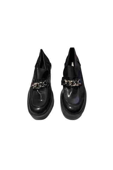 BLACK HEEL LOAFERS