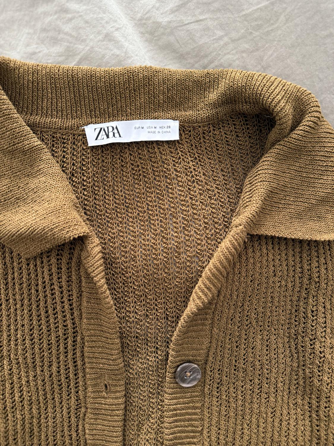 OVERSIZED KNIT POLO CARDIGAN - Image 2