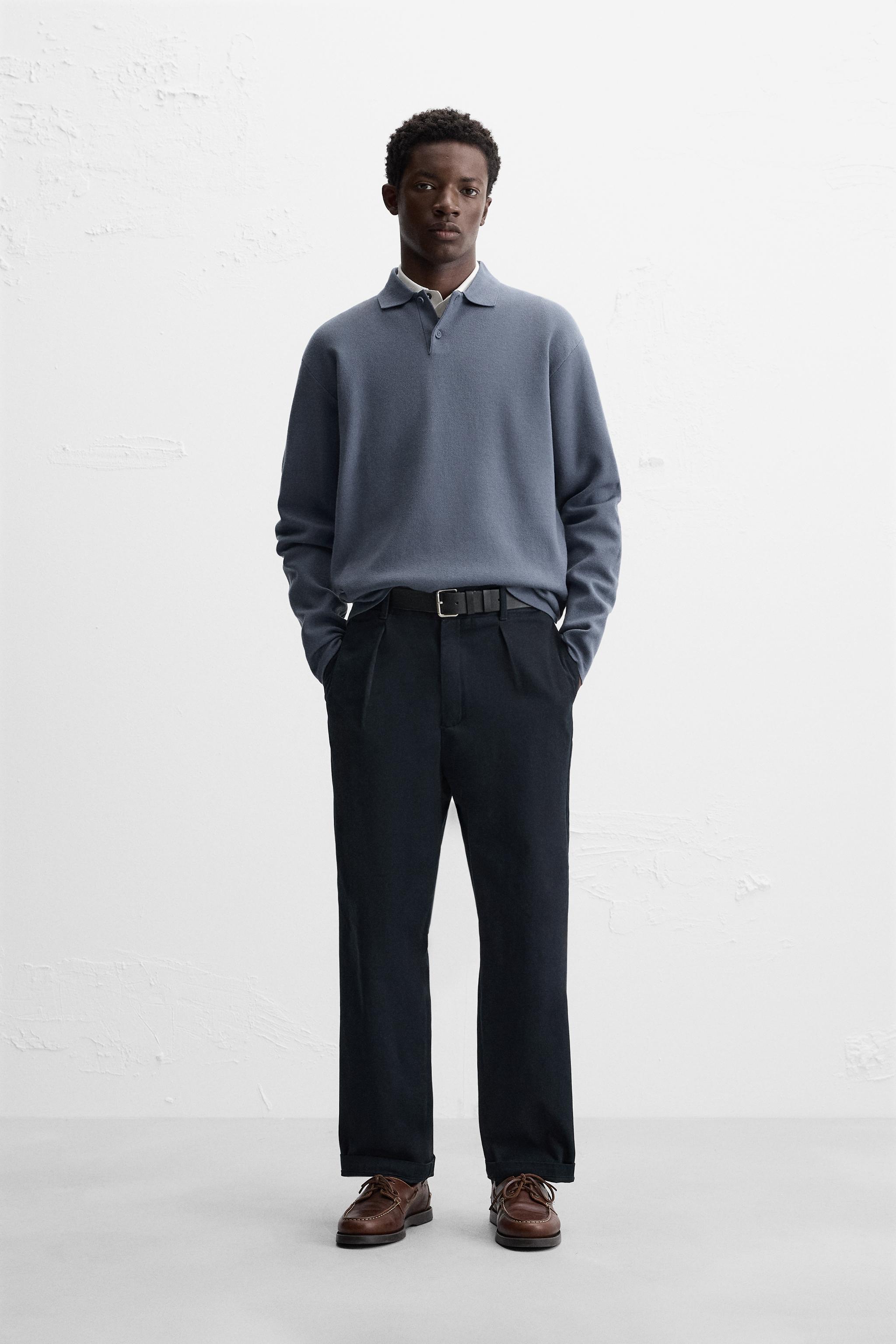 ZARA シェニールニットポロシャツ - メルカリ