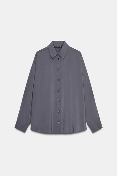 CHEMISE OVERSIZE FLUIDE - Plomb de Zara