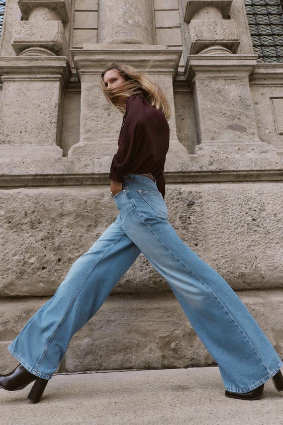 Z1975 HIGH-WAISTED WIDE LEG BELTED JEANS
