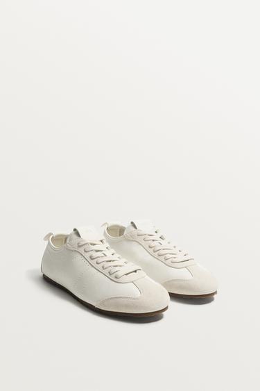 Zara 真皮運動鞋 - 白色