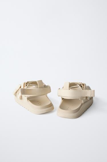 STRAPPY SANDALS - Ecru White by Zara - Image 4