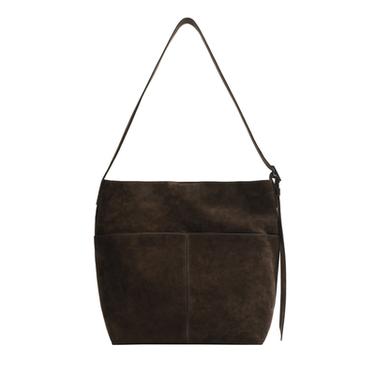 LEATHER TOTE BAG - Brown by Zara