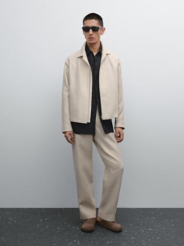 Zara 100% linen lightweight jacket - Sand - Image 0