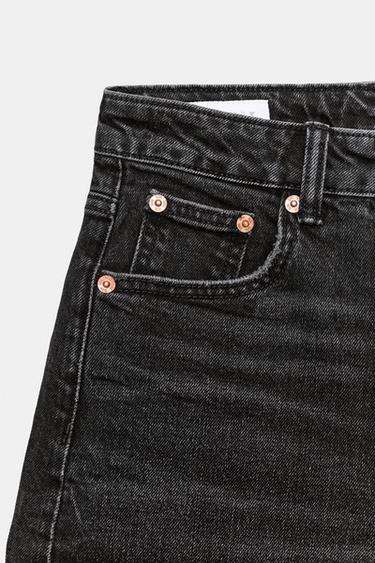 BERMUDA EN DENIM TRF MOM FIT TAILLE HAUTE - Gris anthracite de Zara - Image 6
