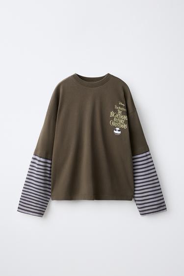 THE NIGHTMARE BEFORE CHRISTMAS © DISNEY DOUBLE SLEEVE T-SHIRT - Anthracite grey by Zara