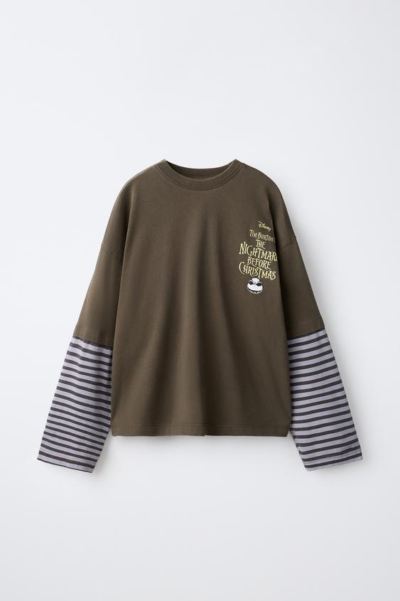 PLAYERA DOBLE MANGA THE NIGHTMARE BEFORE CHRISTMAS © DISNEY - Gris antracita de Zara - Imagen 0