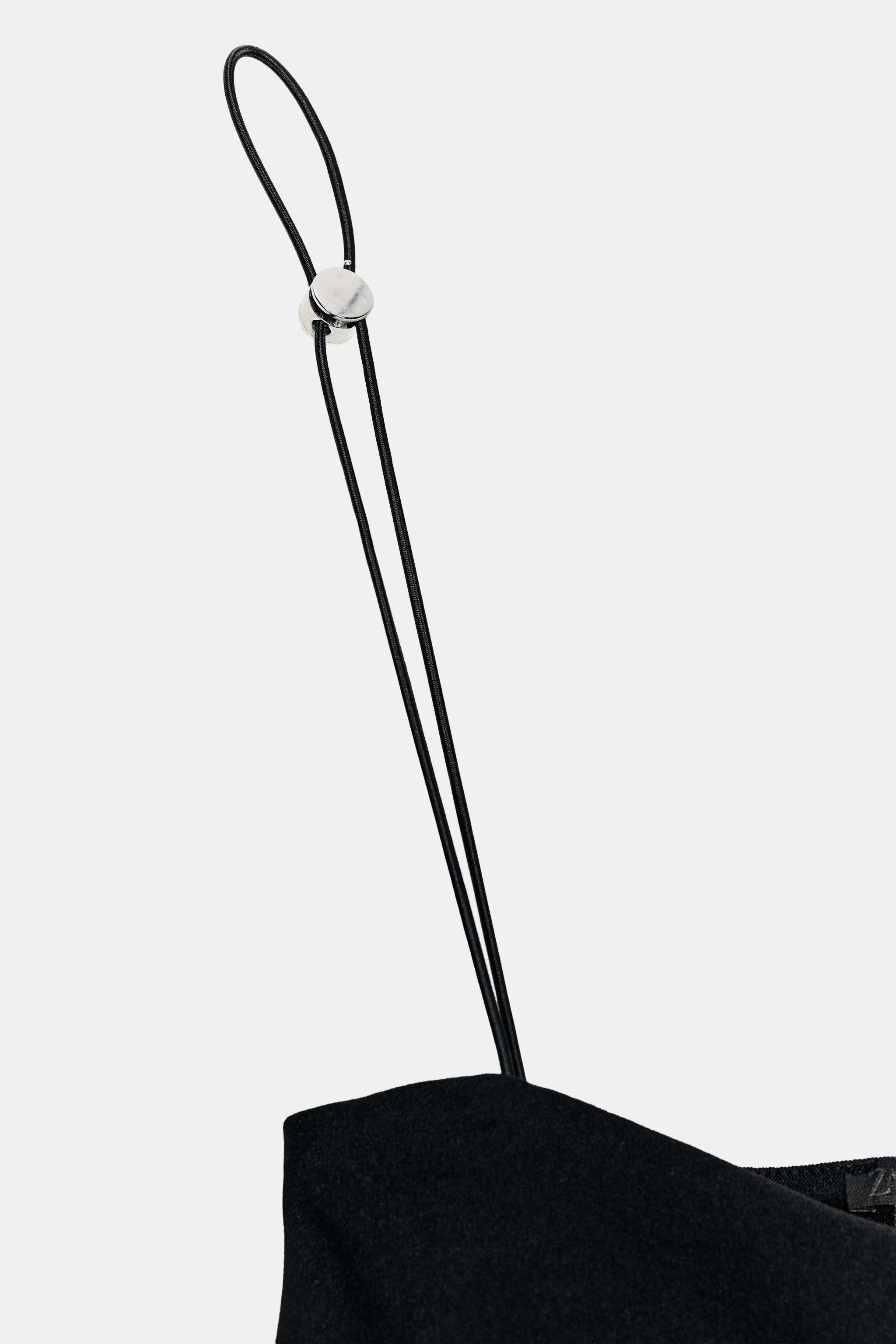 TOP BALÃO COM STOPPERS - Preto | ZARA Brasil