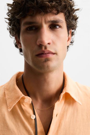 CHEMISE 100 % LIN - Mandarine de Zara - Image 4